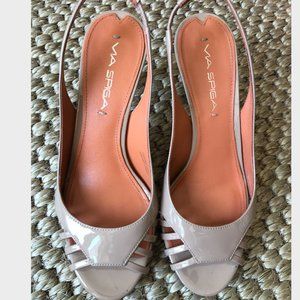 Via Spiga Zabrina Nude Patent Leather Heel